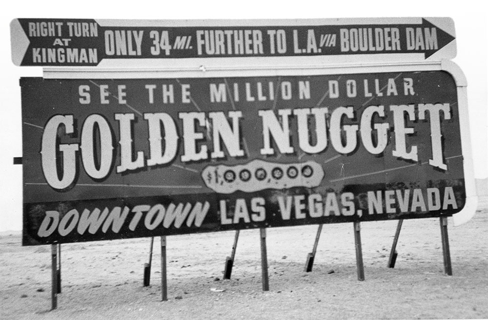 Historic roadside sign for the Golden Nugget