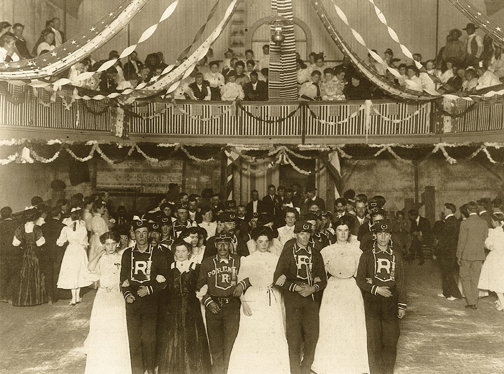 The Ruby Hill Fire Company's Fourth of July dance at the Eureka Opera House circa 1910. ©Eureka Sentinel Museum