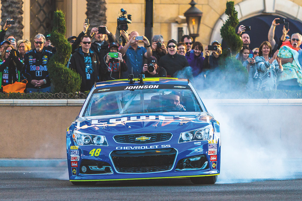 Las Vegas Grand Prix car with crowd ©James Marvin Phelps