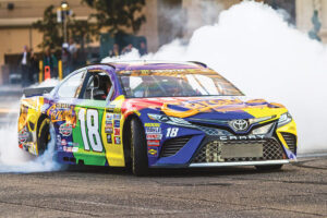 Las Vegas Grand Prix car with smoke ©James Marvin Phelps