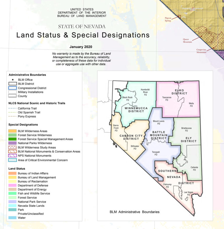 BLM Map Nevada Magazine