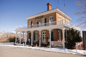 Exterior of the Mackay Mansion in Virginia City. 