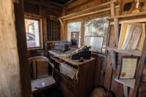 Inside the old Dyer Post Office at the Fish Lake Valley Heritage Center and Museum.