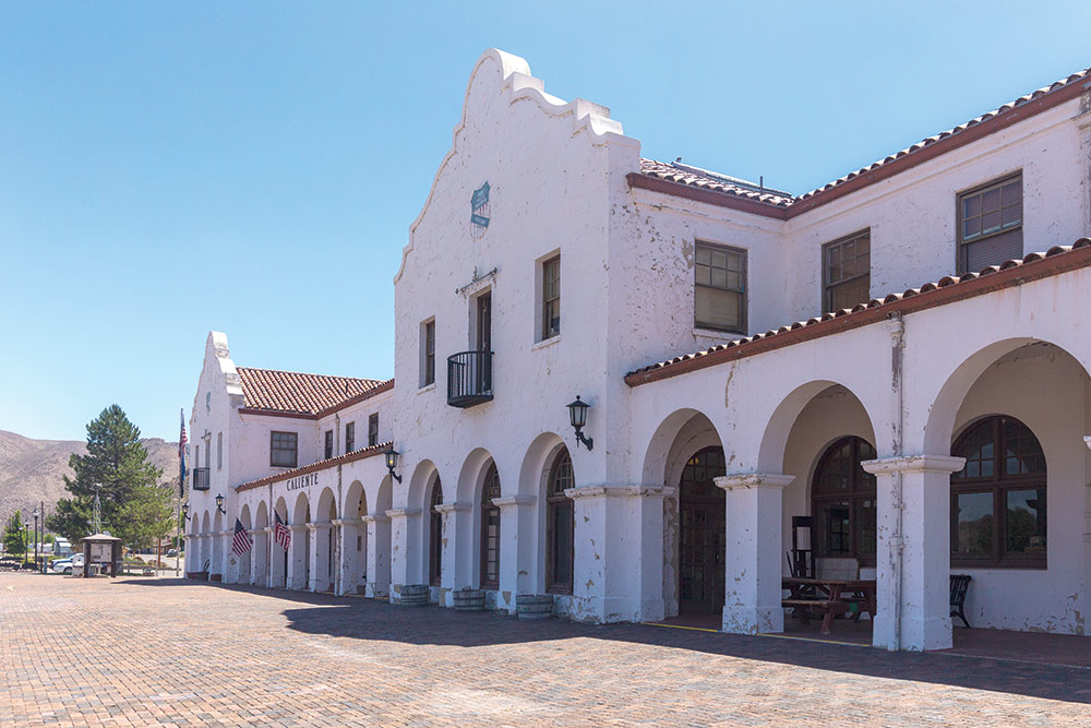 Front of the Caliente Railroad Depot