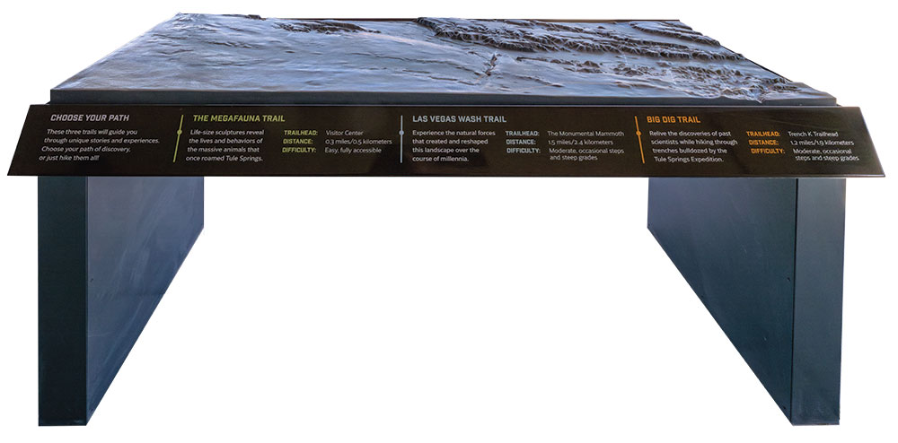 A relief map table at Ice Age Fossils State Park