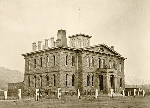 Sepia of Carson City Mint building circa 1879 ©Library of Congress