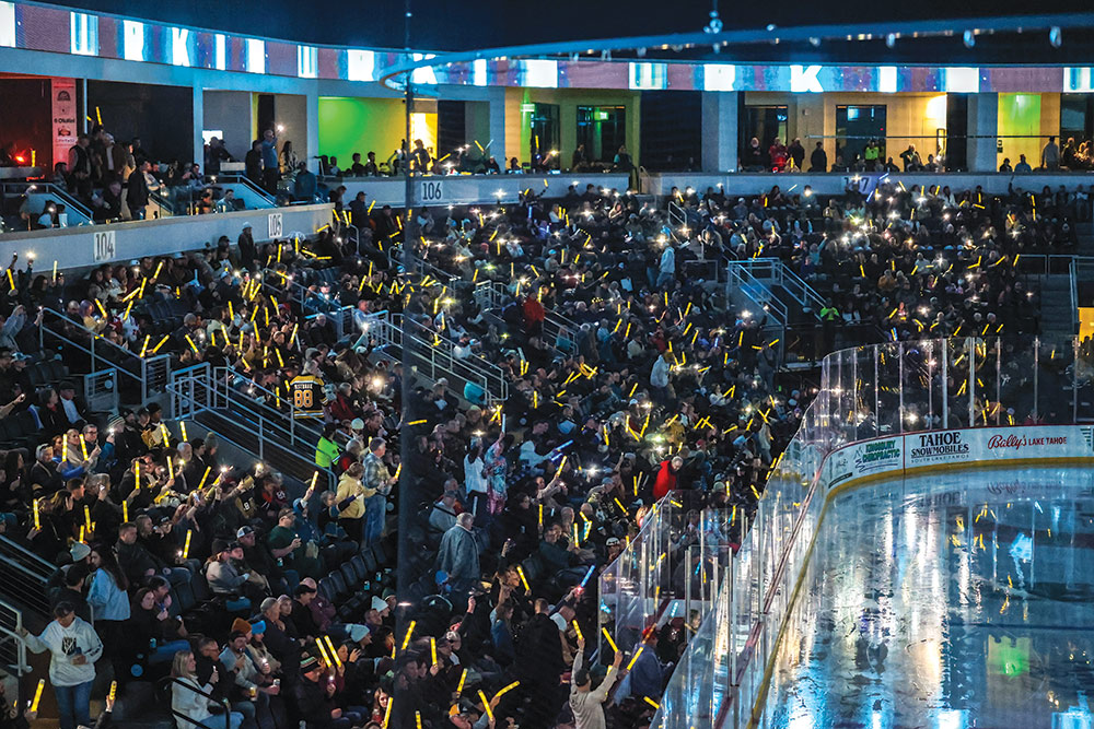 Tahoe Blue Event Center showing the crowd at a Tahoe Knight Monsters game