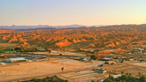 Aerial shot of Moapa Valley.